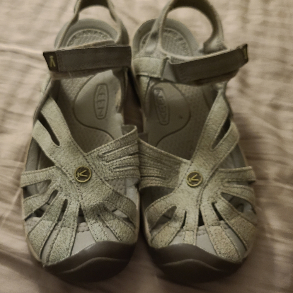 Keen Gray Closed-Toe Sandals with Velcro Strap